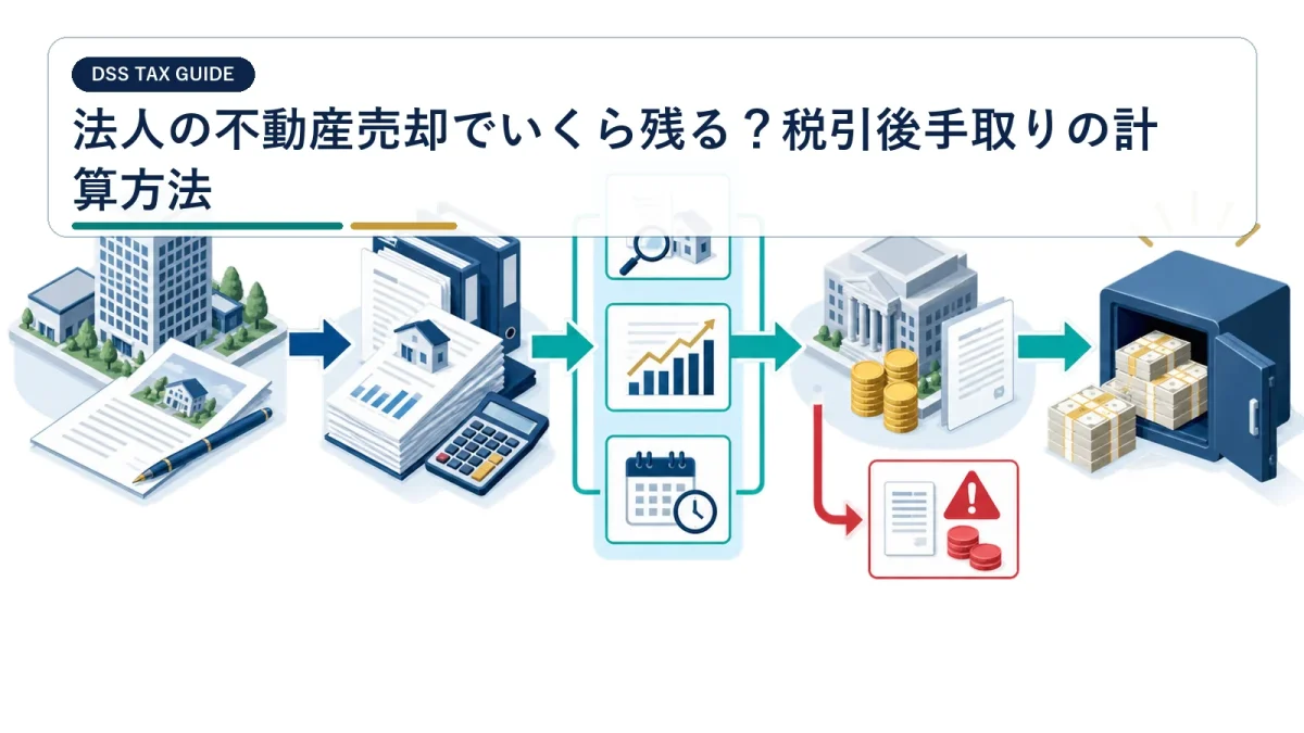 法人の不動産売却でいくら残る？税引後手取りの計算方法