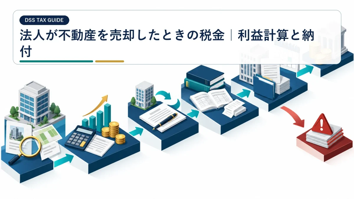 法人が不動産を売却したときの税金｜利益計算と納付