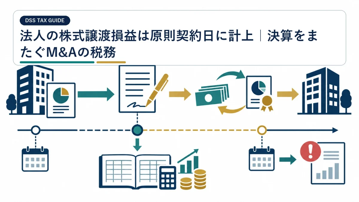 法人の株式譲渡損益は原則契約日に計上｜決算をまたぐM&Aの税務