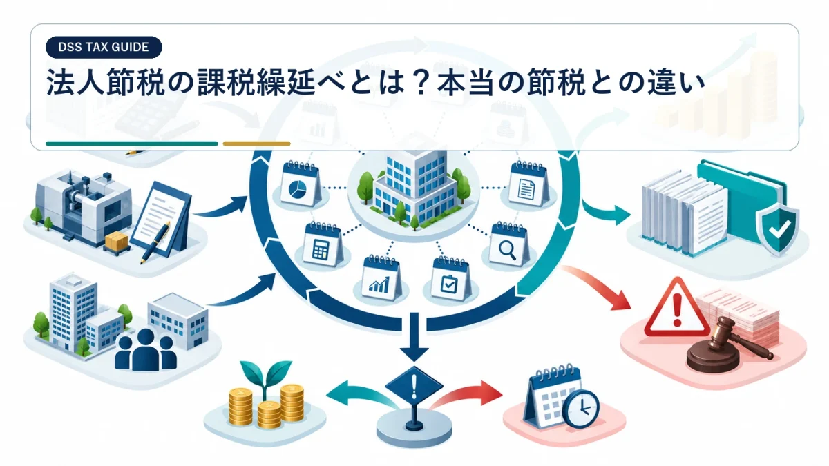 法人節税の課税繰延べとは？本当の節税との違い