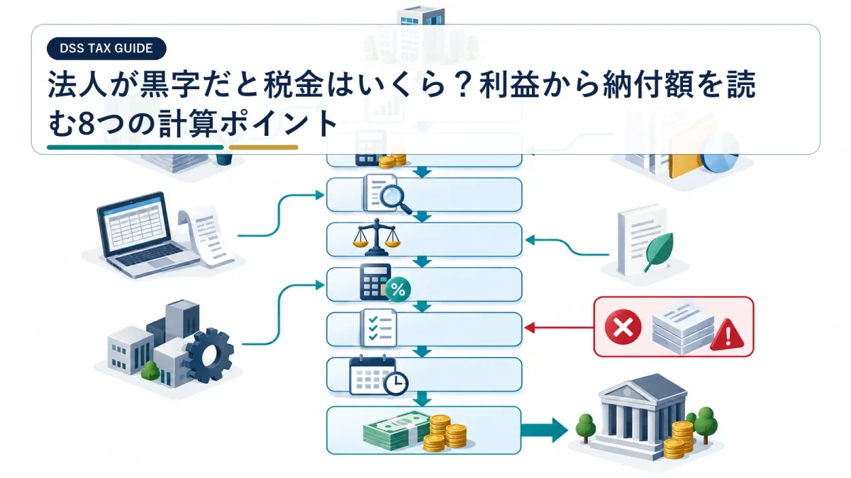 法人が黒字だと税金はいくら？利益から納付額を読む8つの計算ポイント