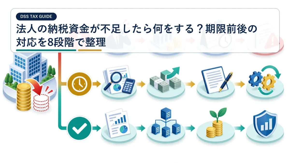 法人の納税資金が不足したら何をする？期限前後の対応を8段階で整理