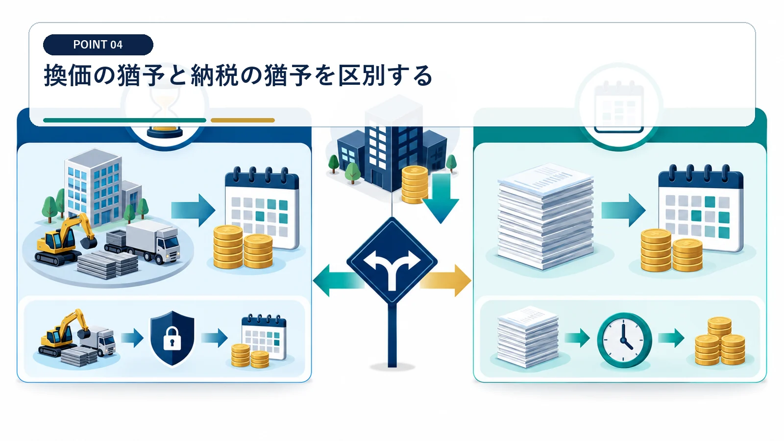 換価の猶予と納税の猶予を区別する