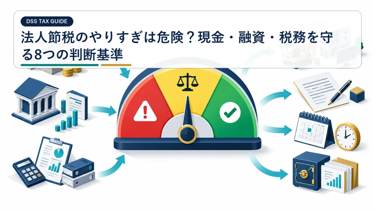 法人節税のやりすぎは危険？現金・融資・税務を守る8つの判断基準
