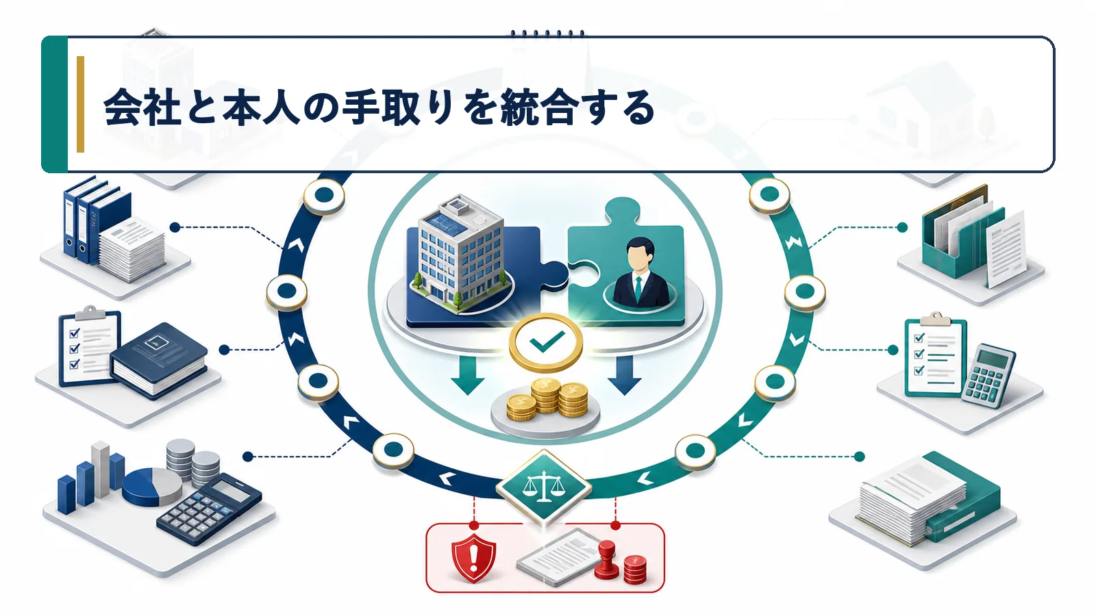会社と本人の手取りを統合する