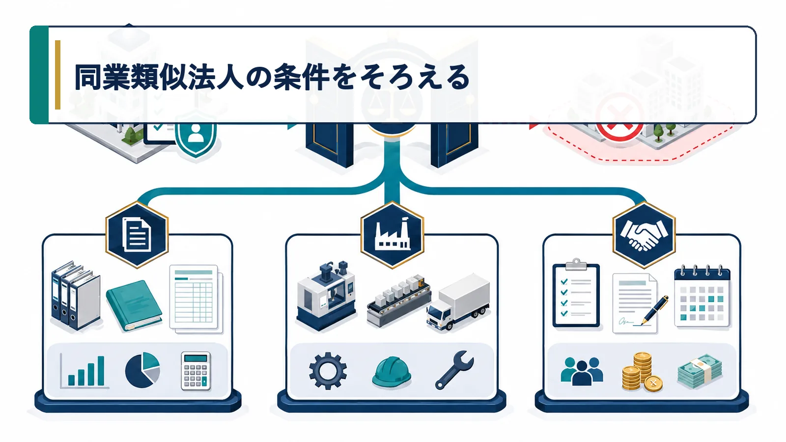 同業類似法人の条件をそろえる