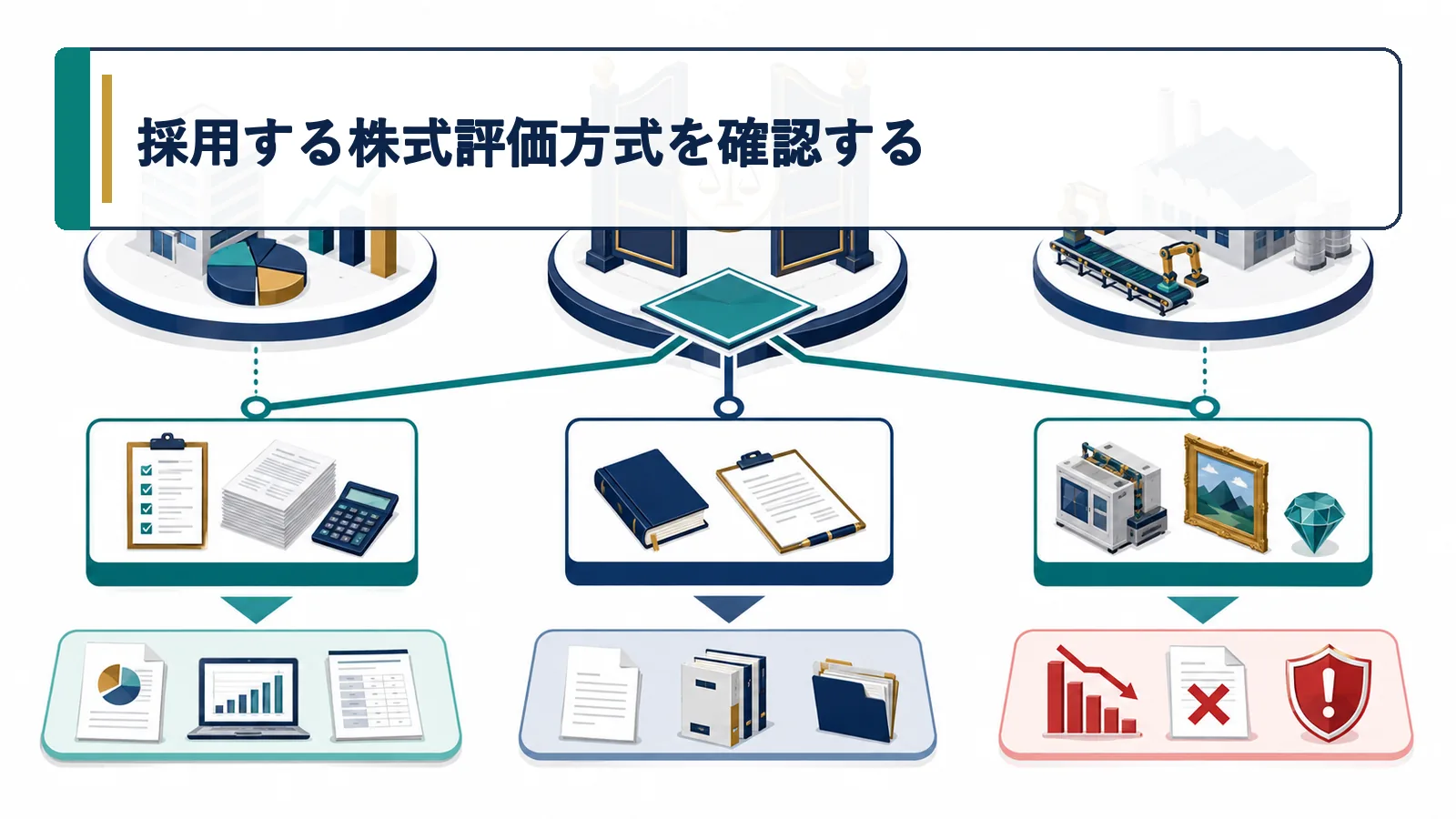 採用する株式評価方式を確認する
