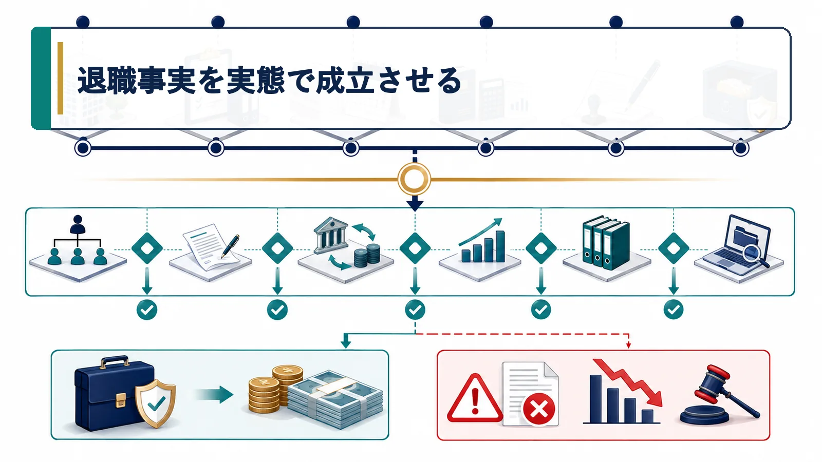 退職事実を実態で成立させる