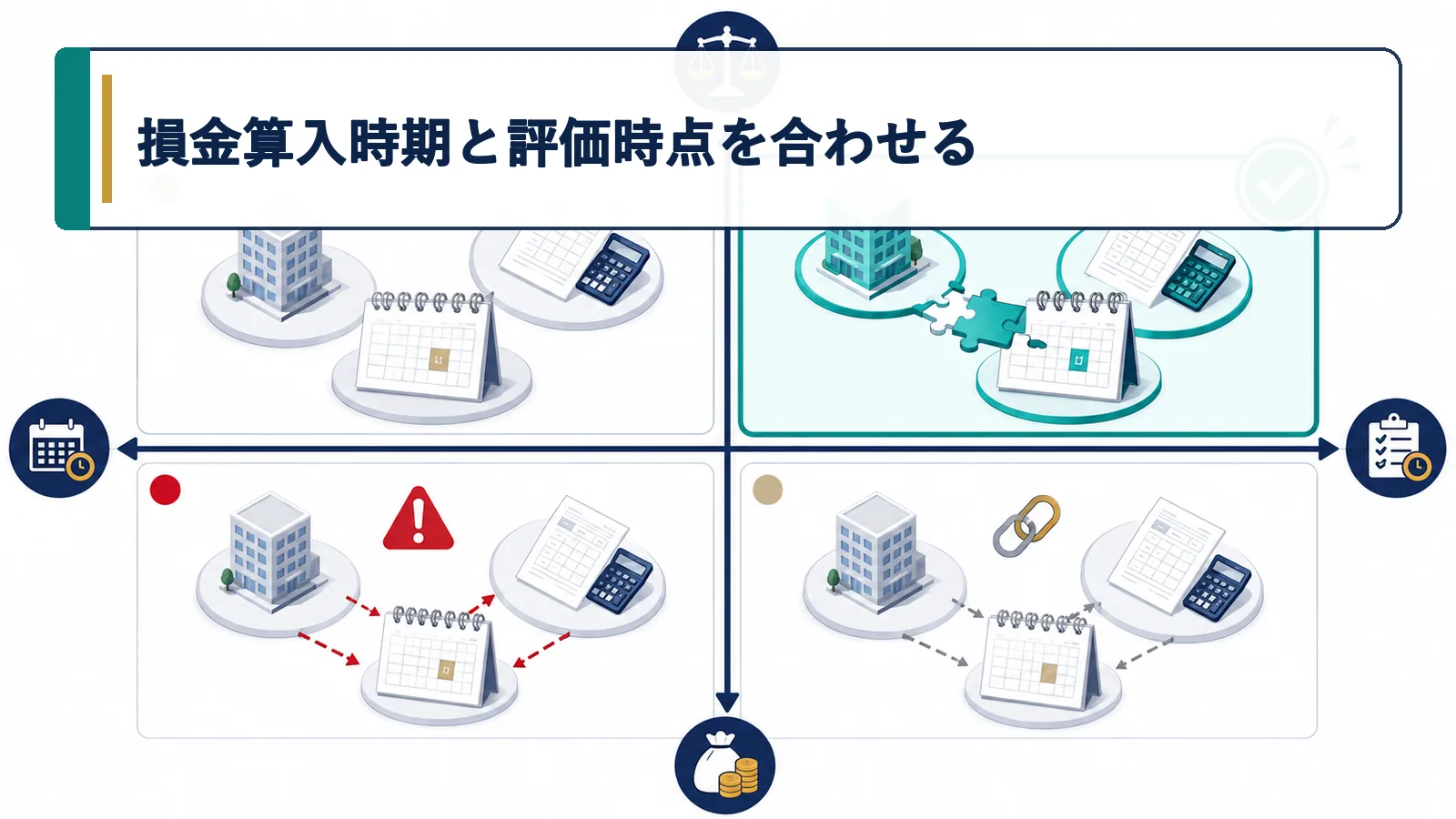 損金算入時期と評価時点を合わせる