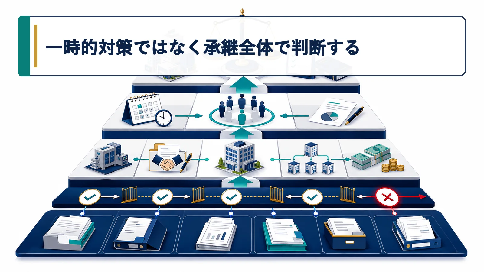 一時的対策ではなく承継全体で判断する