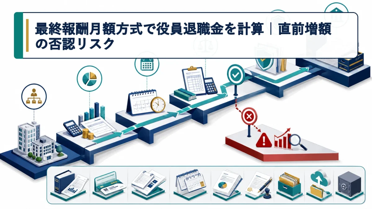 最終報酬月額方式で役員退職金を計算｜直前増額の否認リスク