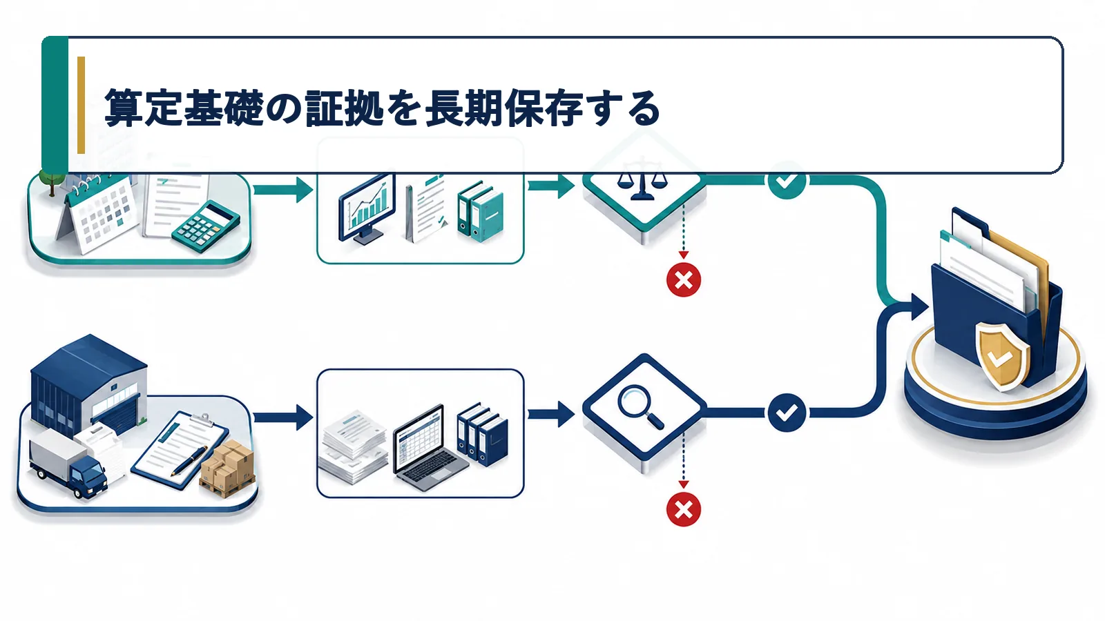 算定基礎の証拠を長期保存する