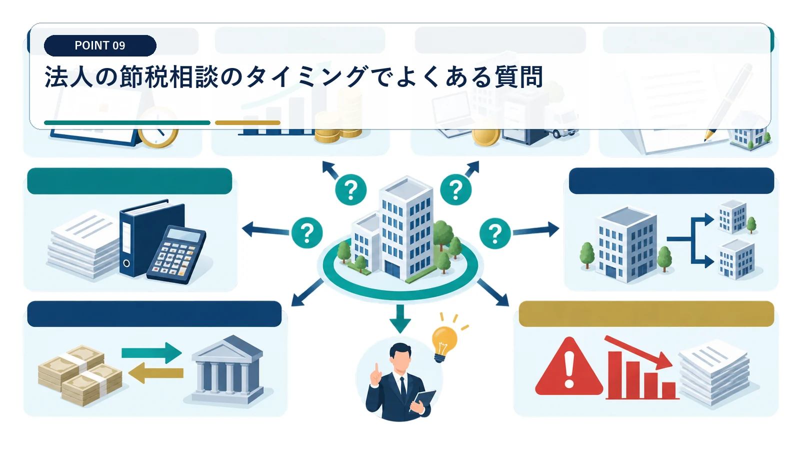 法人の節税相談のタイミングでよくある質問