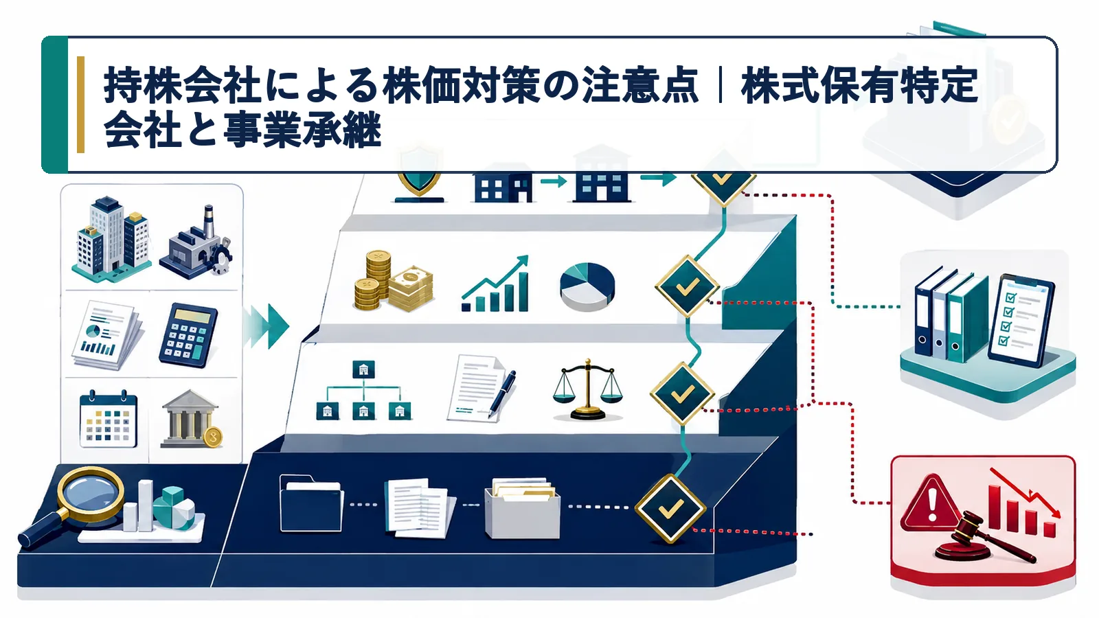 持株会社による株価対策の注意点｜株式保有特定会社と事業承継