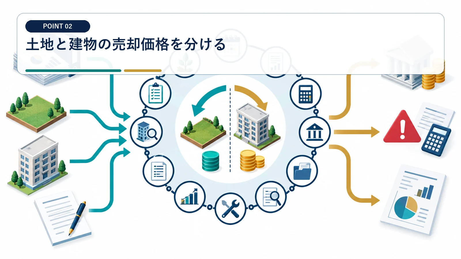 土地と建物の売却価格を分ける