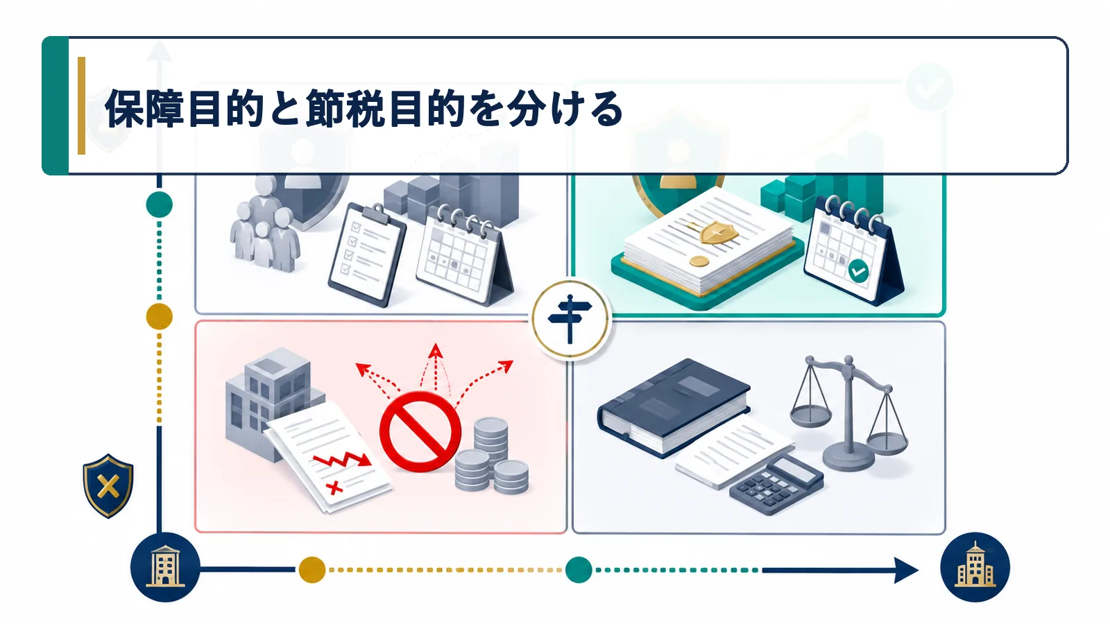保障目的と節税目的を分ける