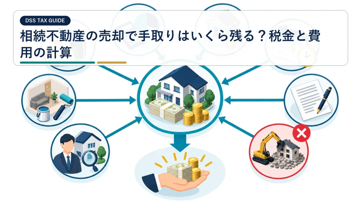 相続不動産の売却で手取りはいくら残る？税金と費用の計算