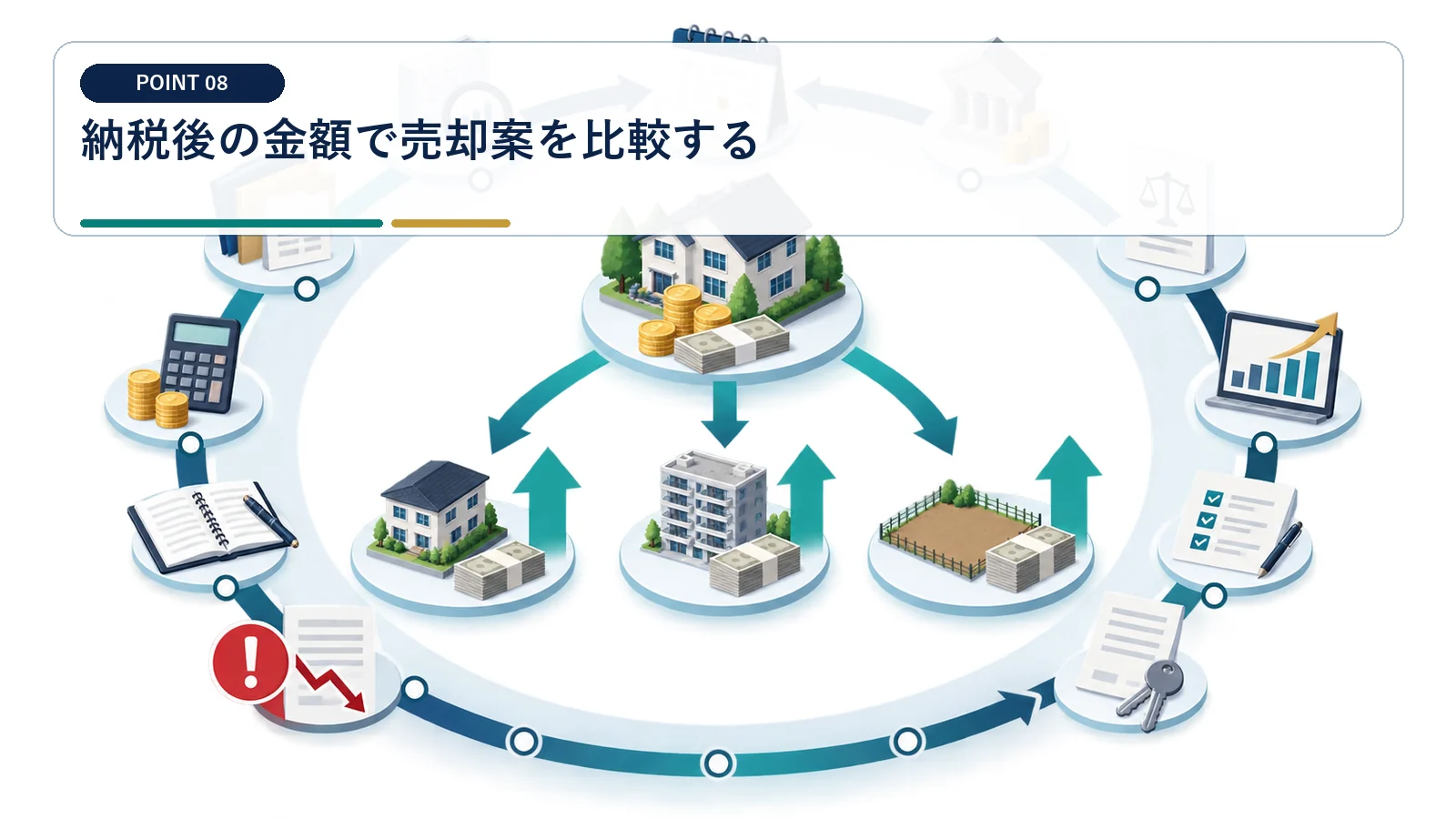 納税後の金額で売却案を比較する