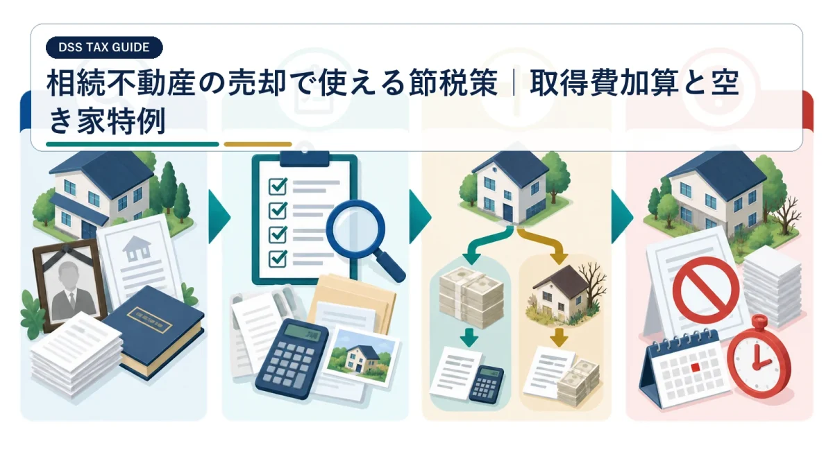 相続不動産の売却で使える節税策｜取得費加算と空き家特例