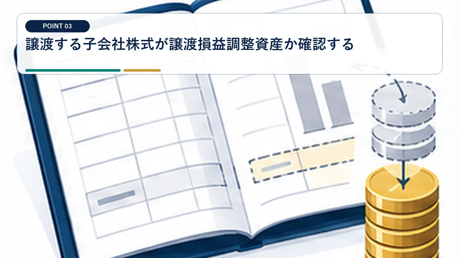 譲渡する子会社株式が譲渡損益調整資産か確認する