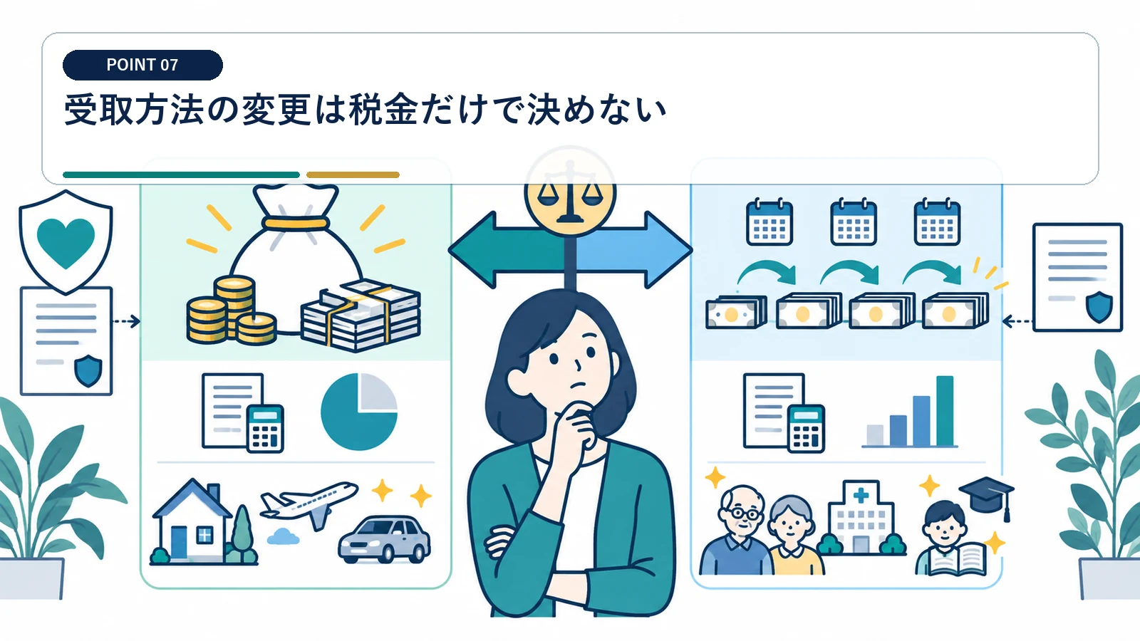 受取方法の変更は税金だけで決めない