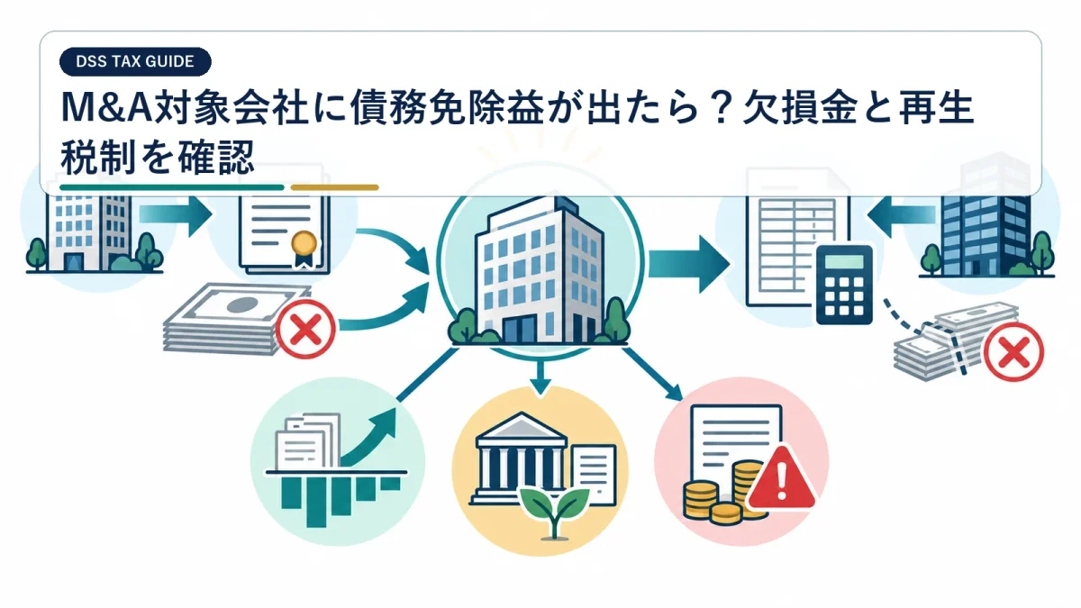 M&A対象会社に債務免除益が出たら？欠損金と再生税制を確認