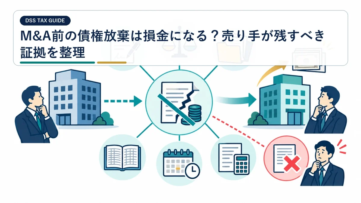 M&A前の債権放棄は損金になる？売り手が残すべき証拠を整理