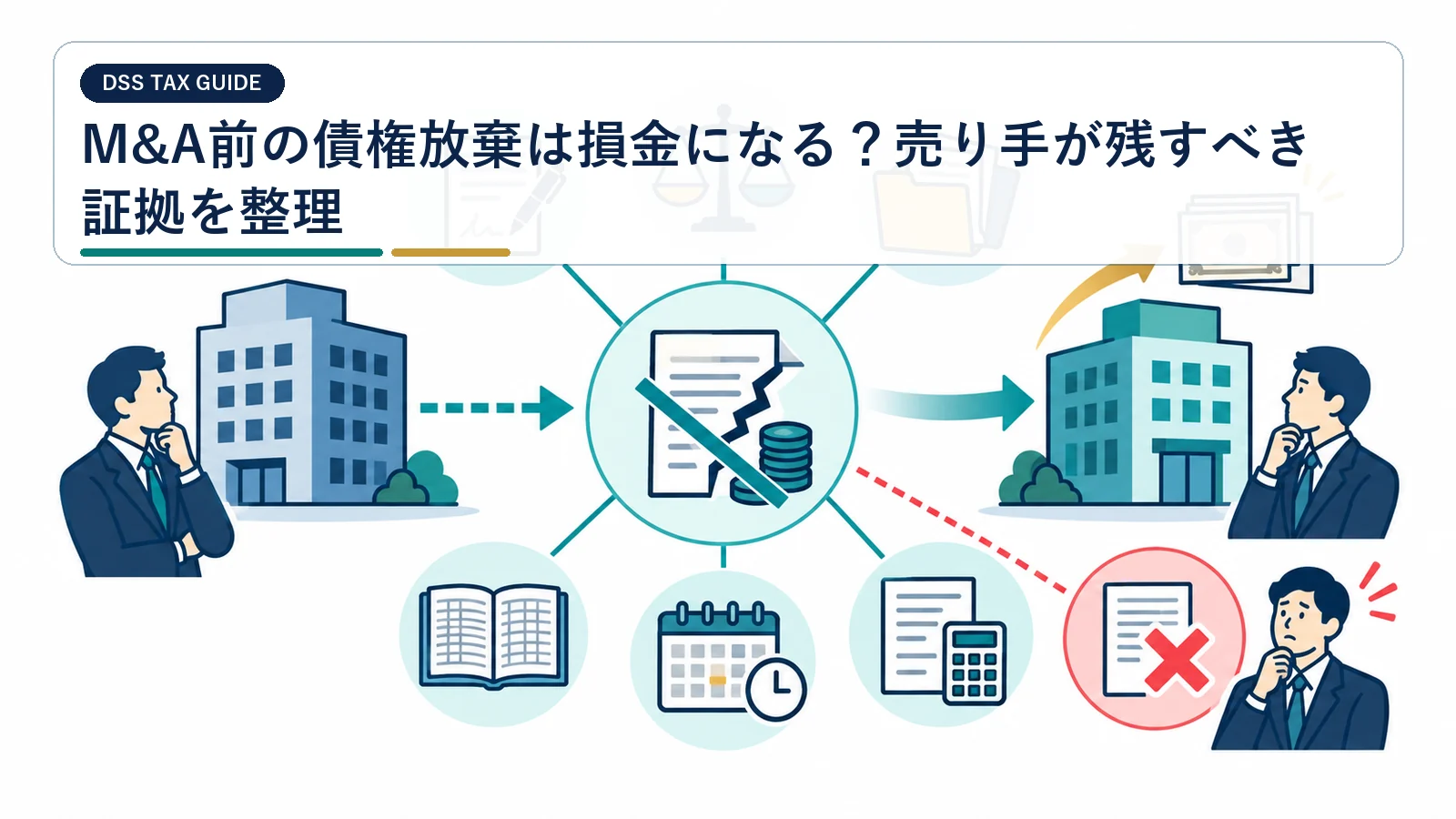 M&A前の債権放棄は損金になる?売り手が残すべき証拠を整理