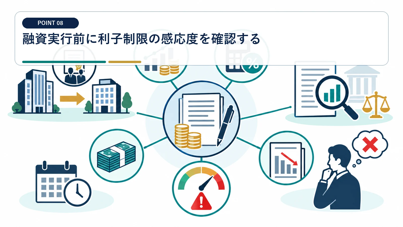 融資実行前に利子制限の感応度を確認する