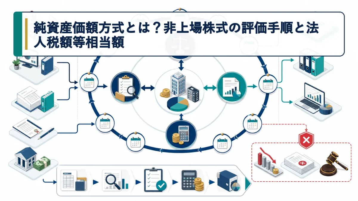 純資産価額方式とは？非上場株式の評価手順と法人税額等相当額
