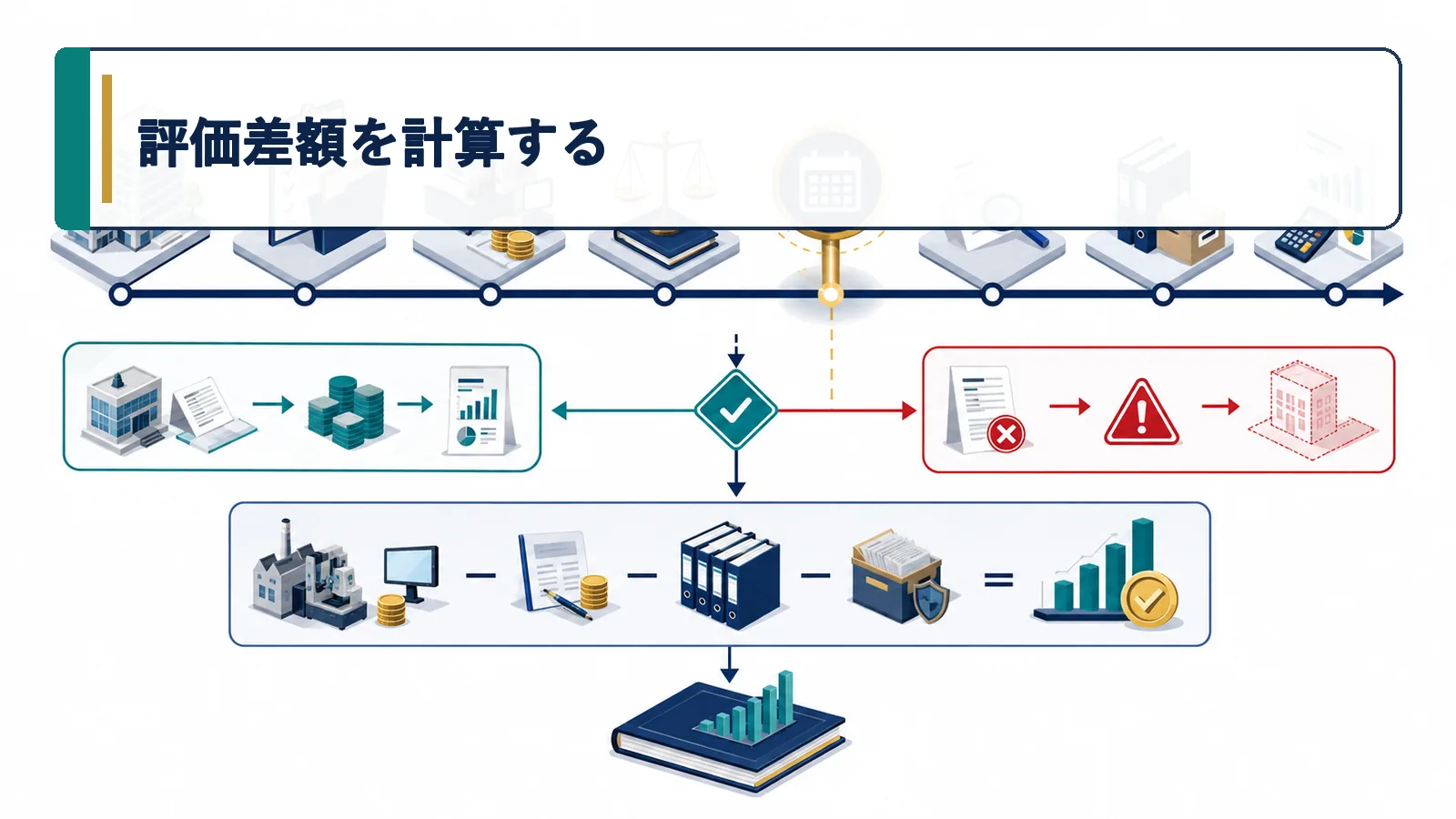 評価差額を計算する