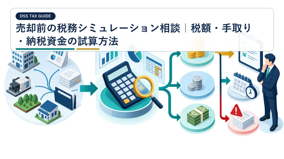 売却前の税務シミュレーション相談｜税額・手取り・納税資金の試算方法