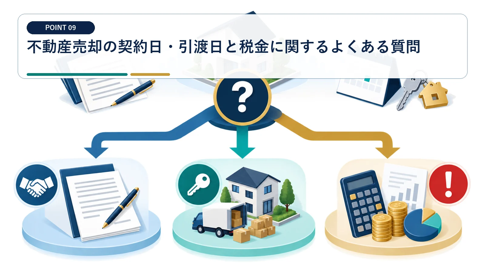 不動産売却の契約日・引渡日と税金に関するよくある質問