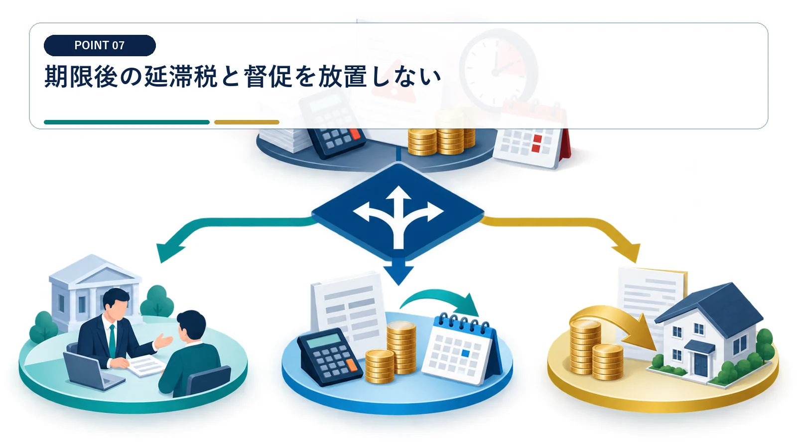 期限後の延滞税と督促を放置しない