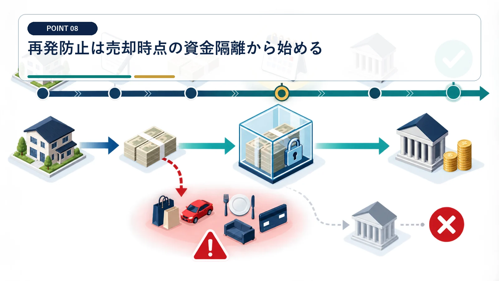 再発防止は売却時点の資金隔離から始める
