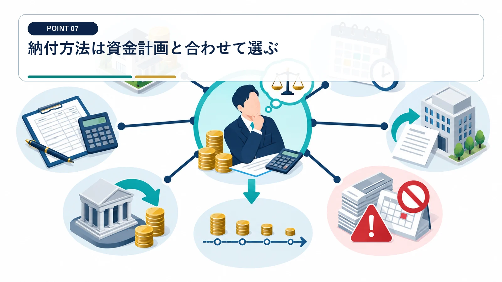 納付方法は資金計画と合わせて選ぶ