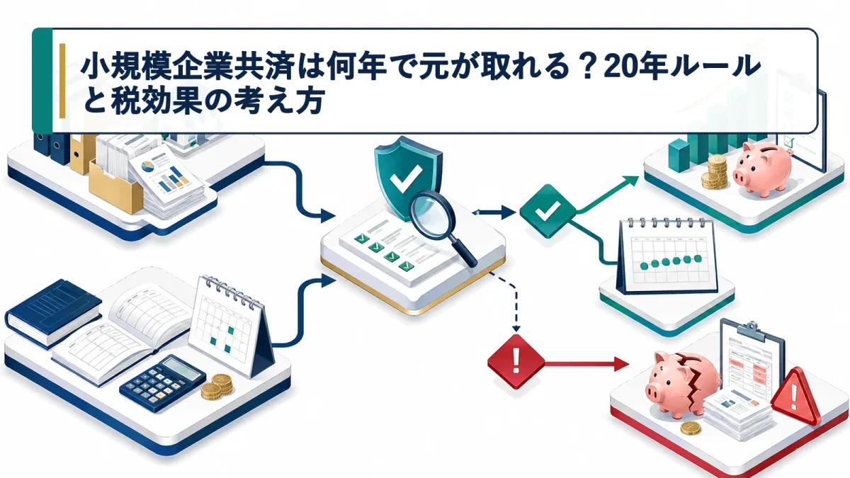 小規模企業共済は何年で元が取れる？20年ルールと税効果の考え方