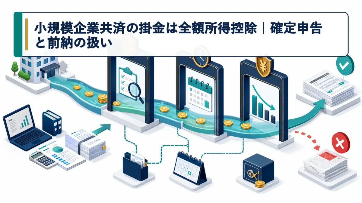 小規模企業共済の掛金は全額所得控除｜確定申告と前納の扱い