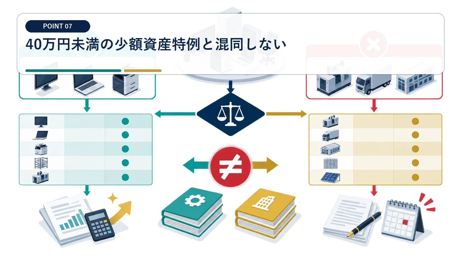 40万円未満の少額資産特例と混同しない
