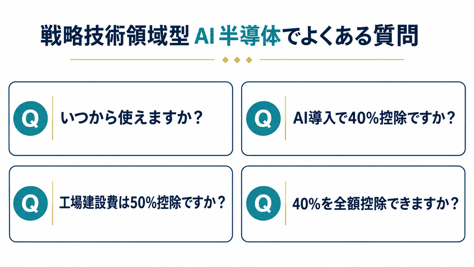 戦略技術領域型 AI 半導体でよくある質問