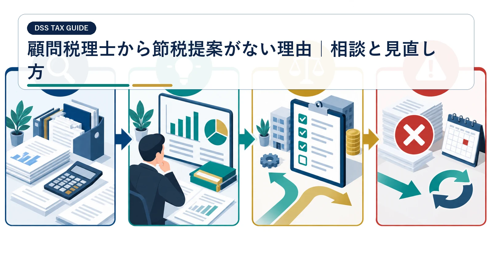 顧問税理士から節税提案がない理由｜相談と見直し方