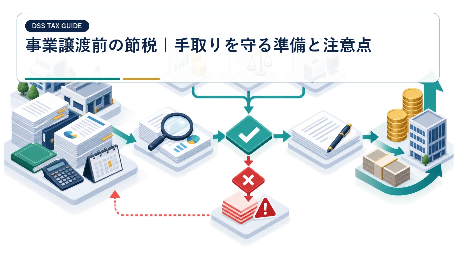 事業譲渡前の節税｜手取りを守る準備と注意点