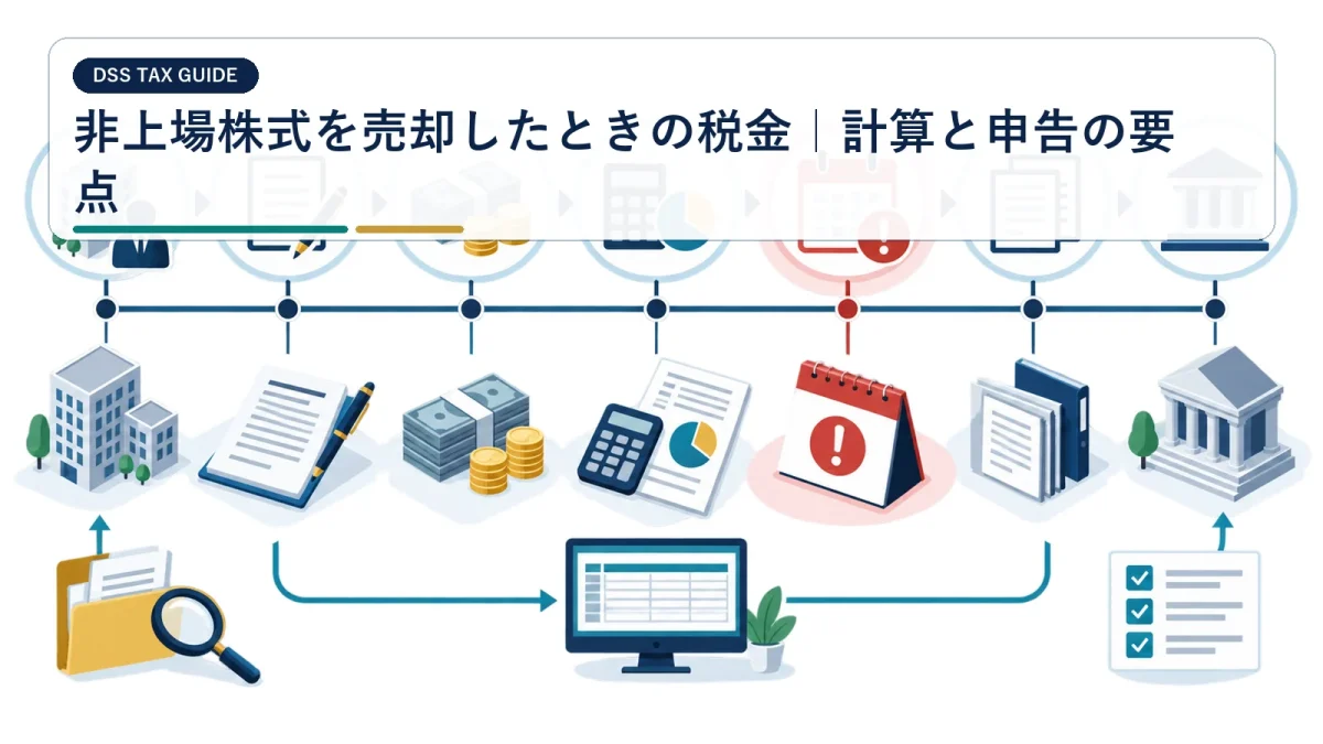 非上場株式を売却したときの税金｜計算と申告の要点