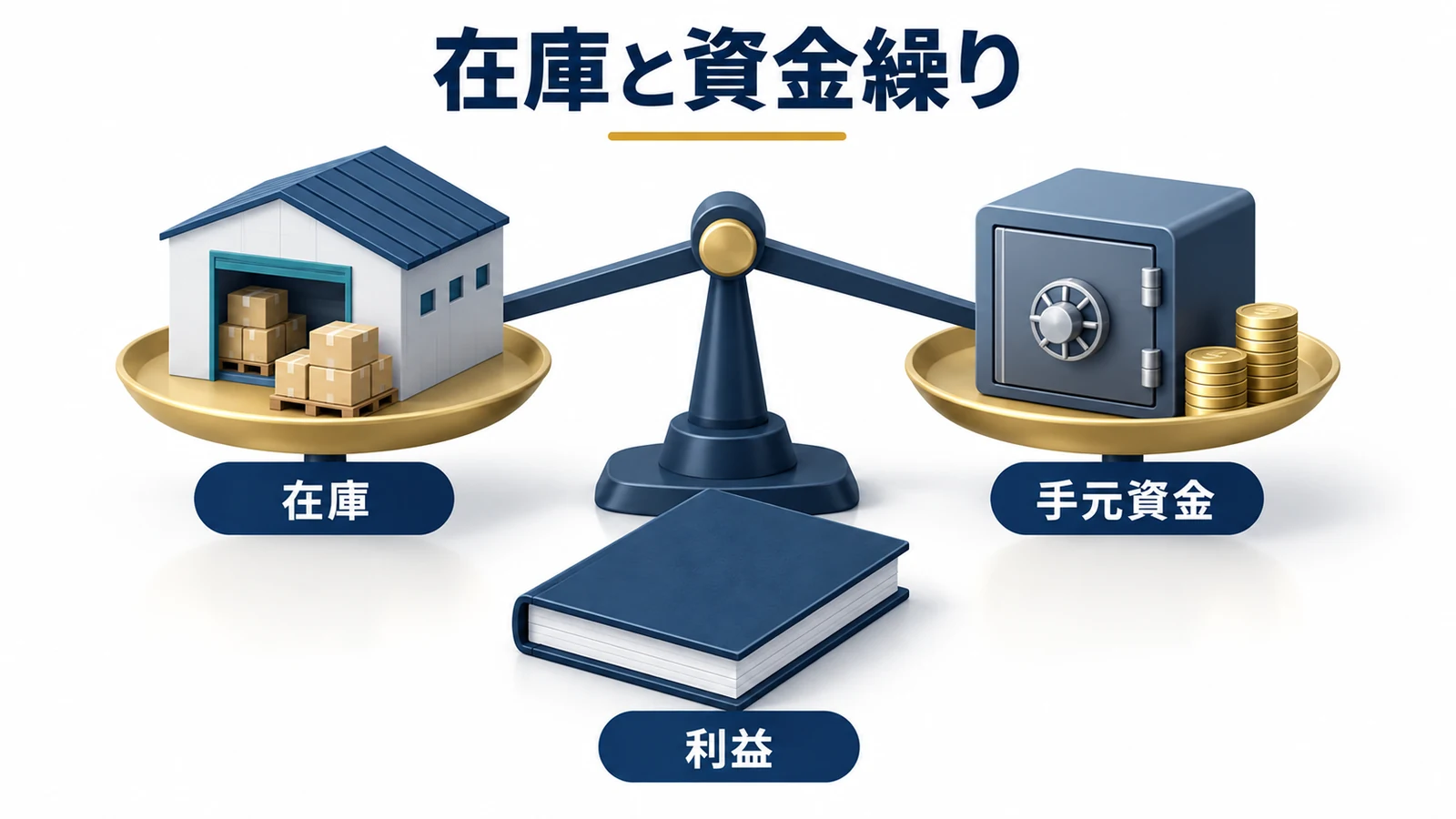 在庫と利益と手元資金を合わせて確認