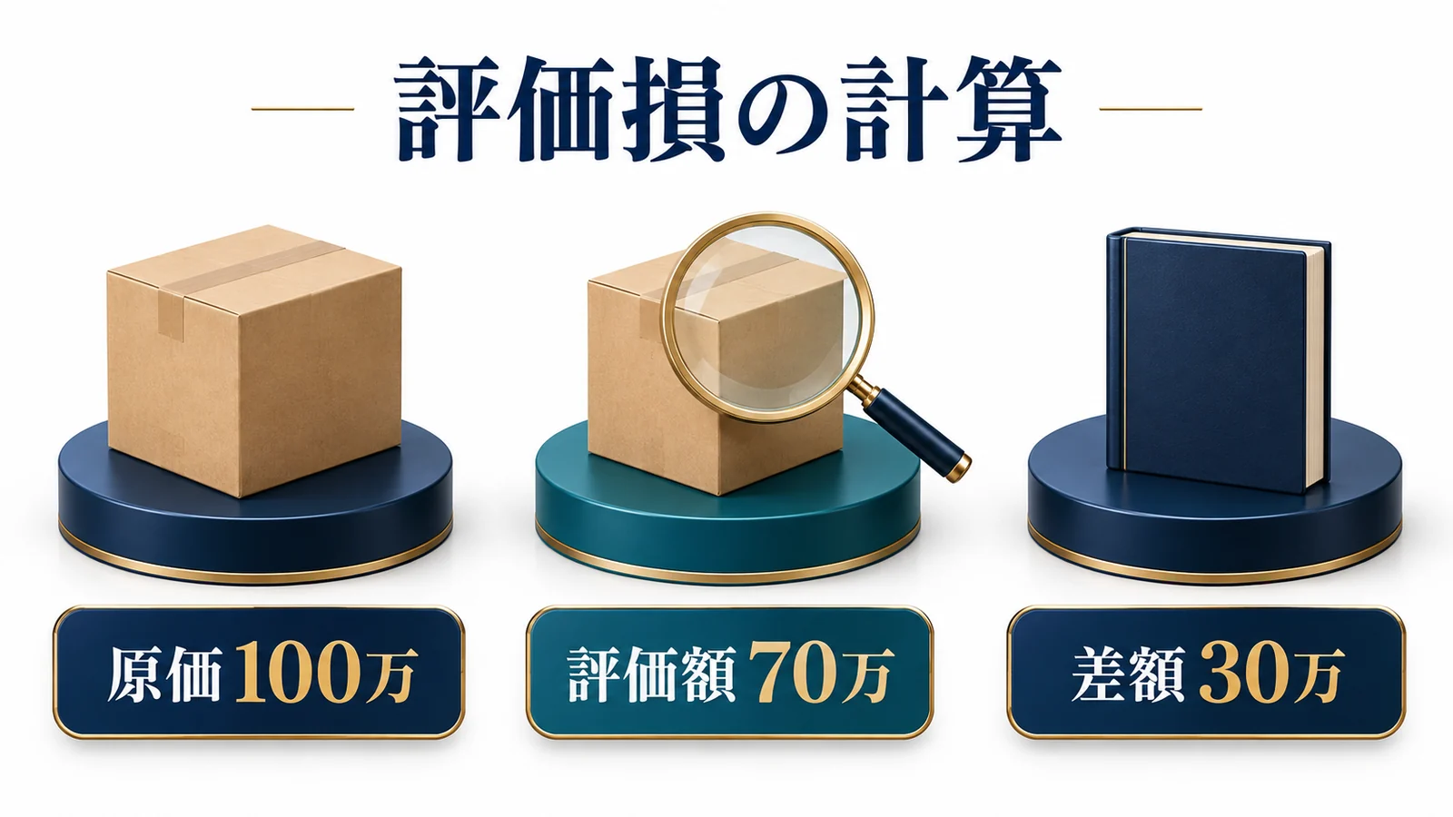 原価100万円と評価額70万円の差額30万円