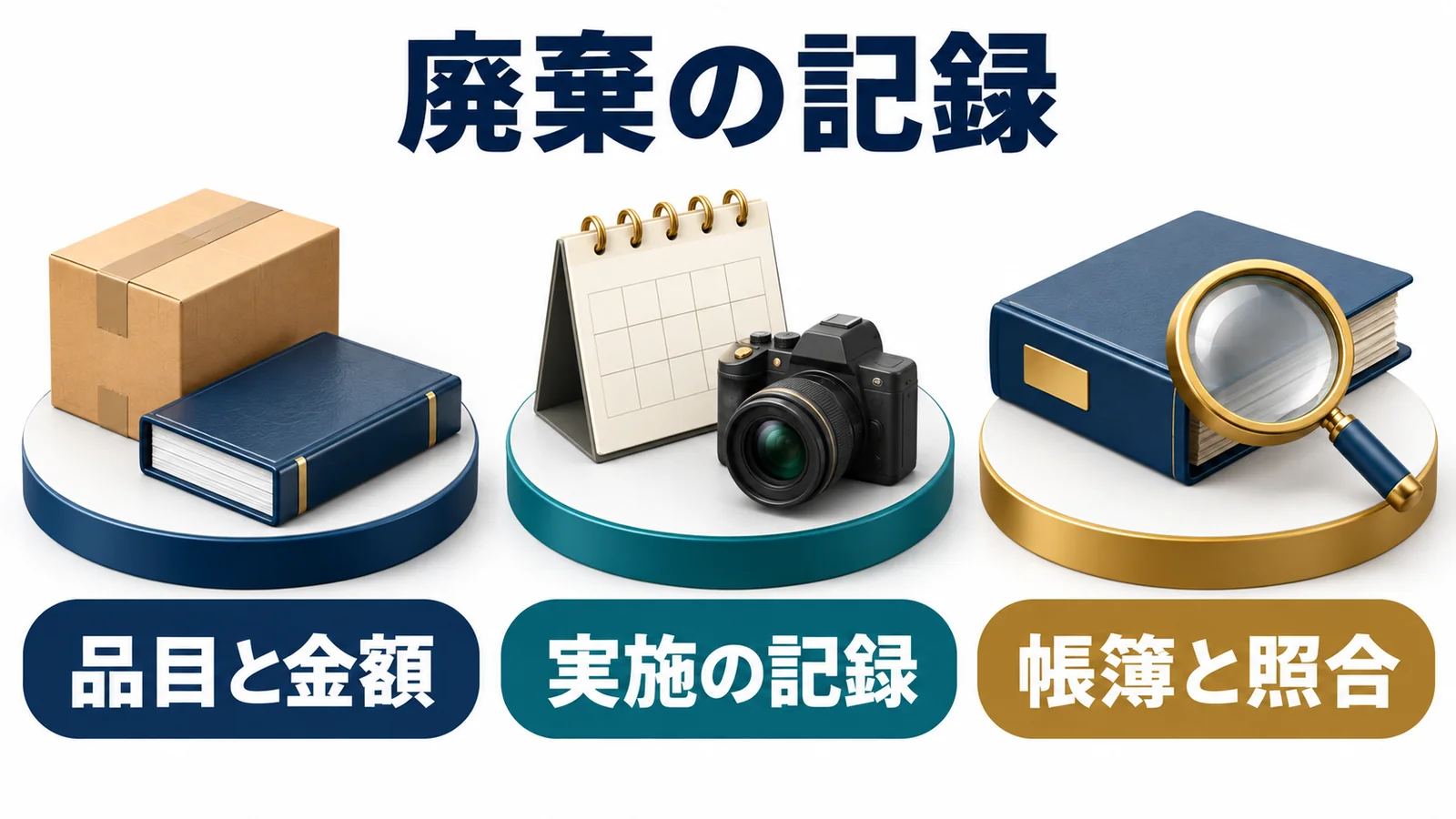 品目と金額と実施の記録を帳簿と照合