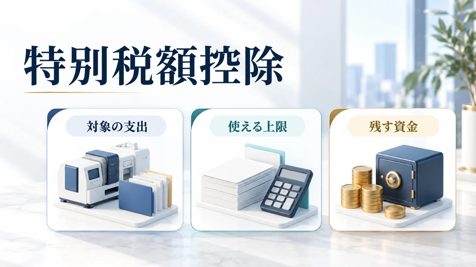 特別税額控除を対象支出と使える上限と残す資金から確認