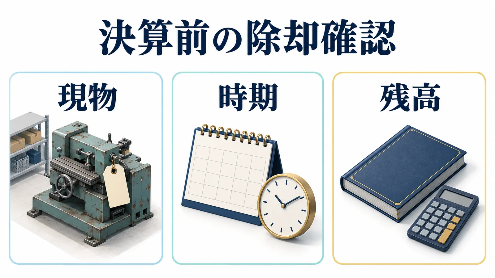 決算前に現物と時期と残高を確認する