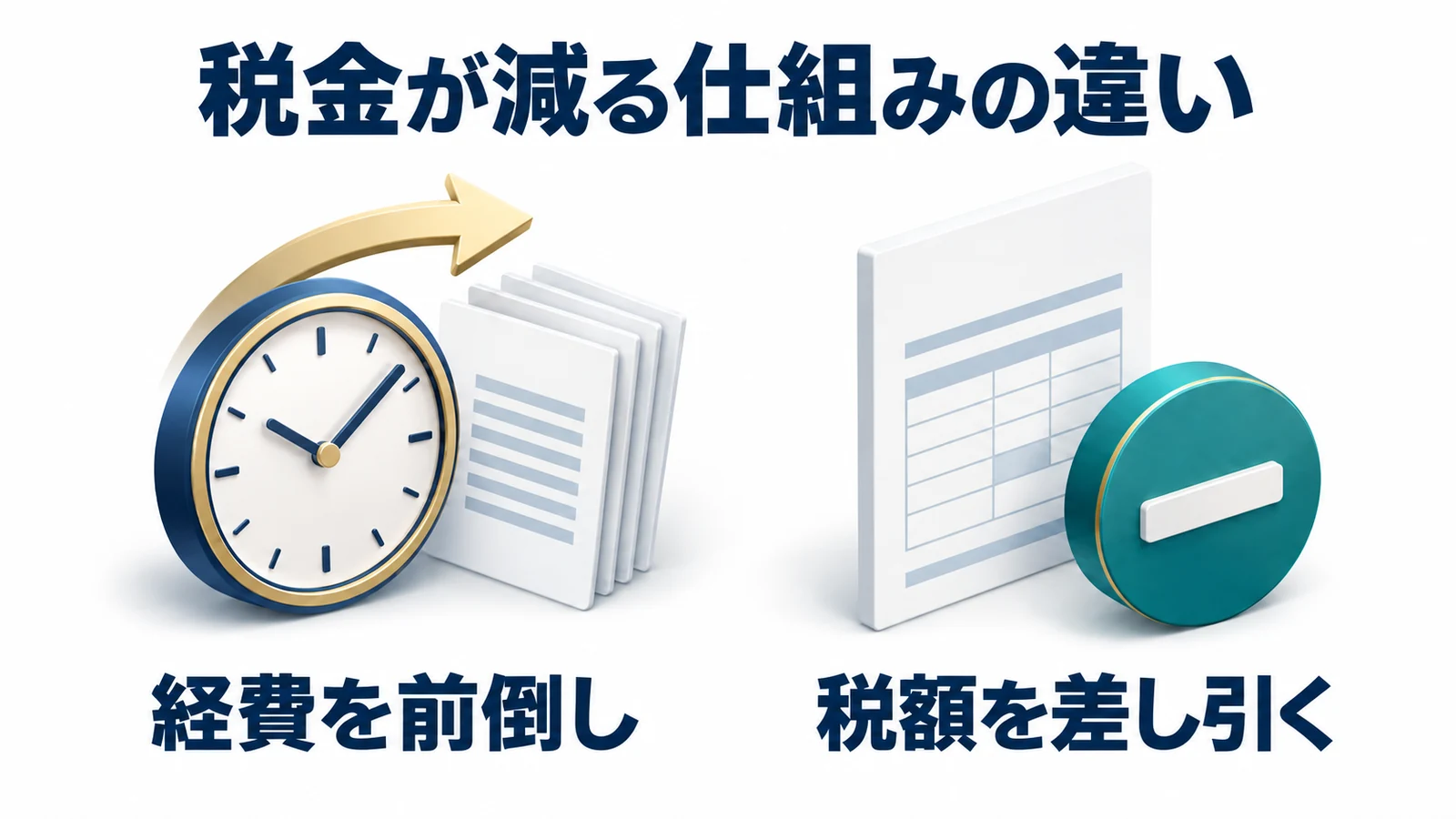 税金が減る仕組みの違い