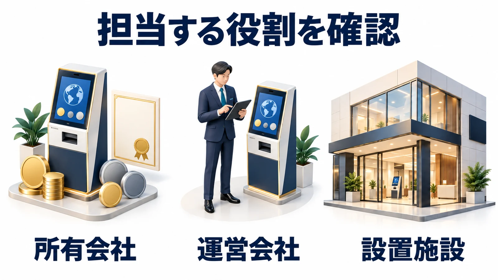 担当する役割を確認:所有会社・運営会社・設置施設